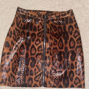 Nasty gal leopard mini skirt